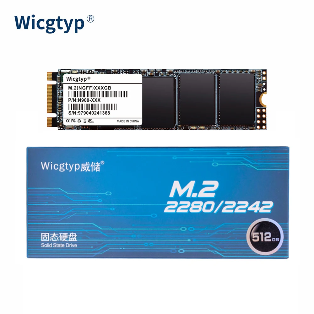 Твердотельный накопитель Wicgtyp SSD M2 SATA 1 ТБ 512 ГБ 256 128 Гб 64 HDD M.2 NGFF 2280 жесткий диск для