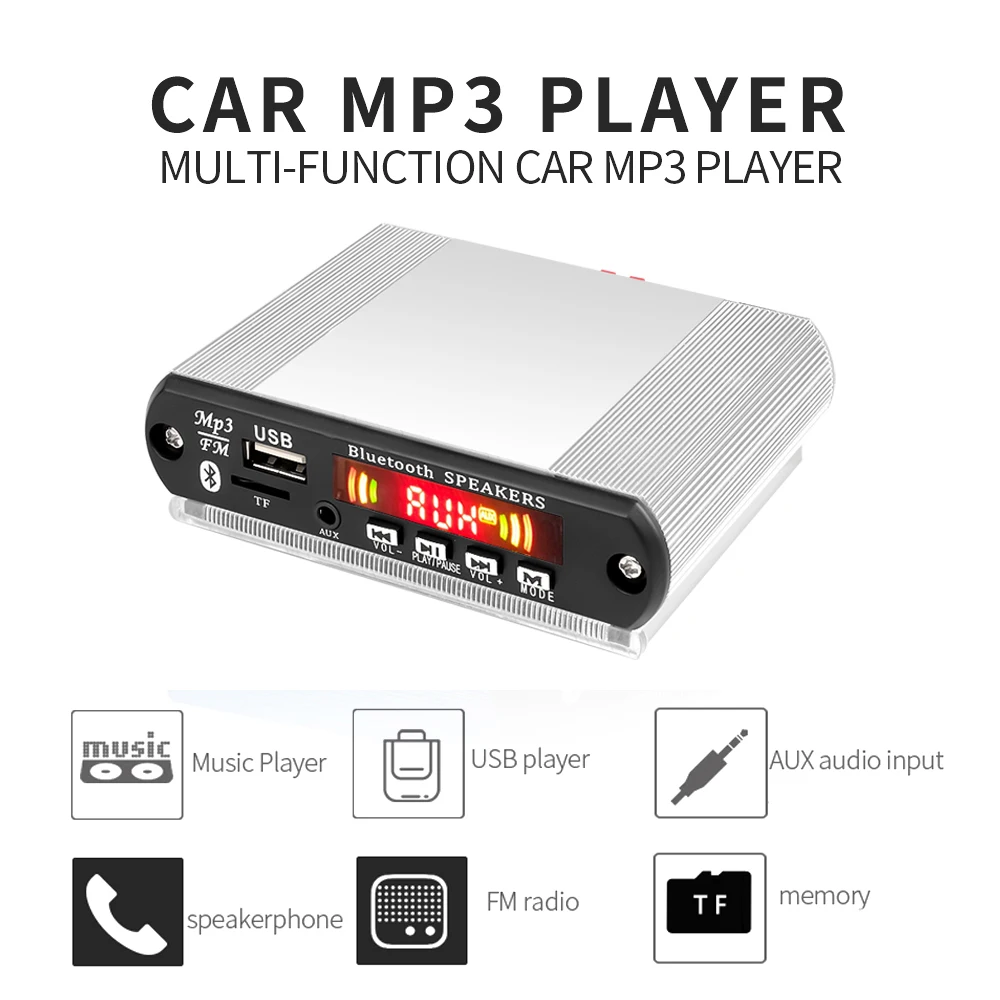 MP3-плеер Bluetooth декодер плата автомобильный аксессуар с функцией записи 2*3 Вт
