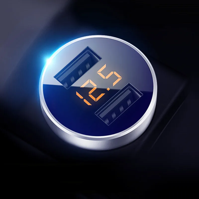 Мини USB Автомобильное зарядное устройство 3 1 А мобильный телефон двойной