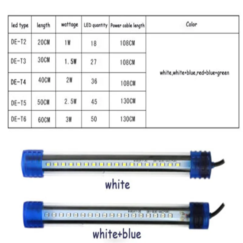 20 см 60 Водонепроницаемый аквариума Rgb светодиодный светильник бар погружной с