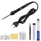 Новый цифровой электрический паяльник 80 Вт с регулируемой температурой и внутренним нагревом, сварочные ремонтные инструменты 20 В110 В