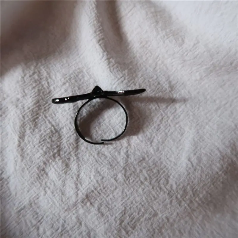 

2021 New Cute Halloween Ring Black Bat Opening Adjustable Gothic Ring Band Unisex Jewelry 2020 trend