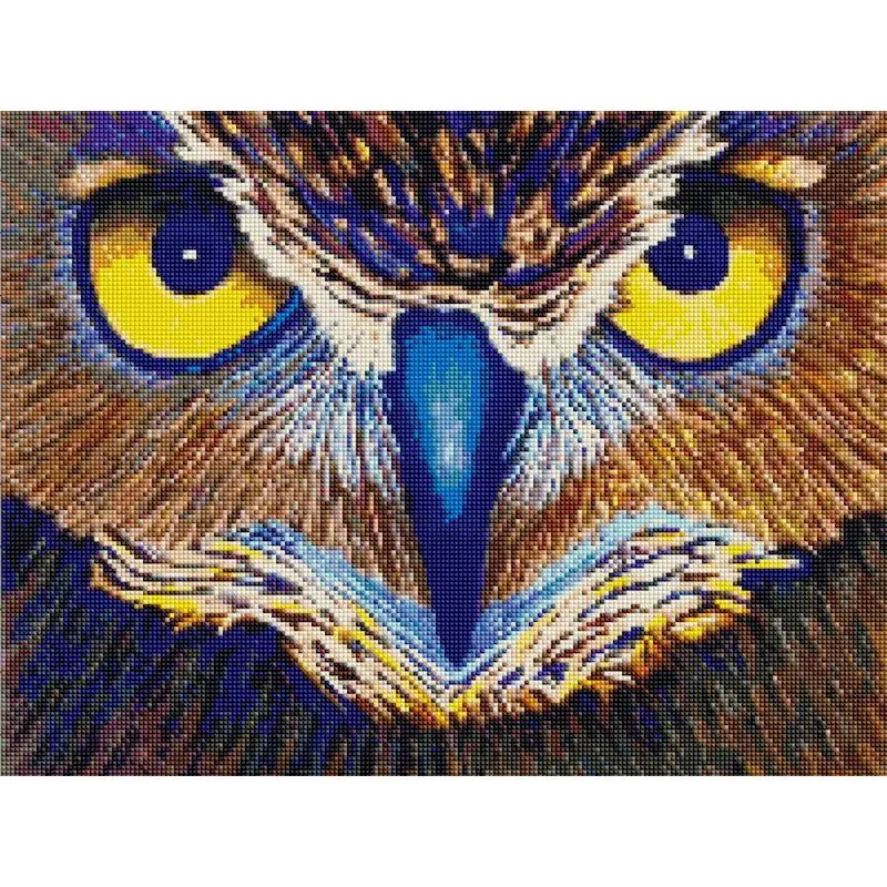

GATYZTORY 5D Diamond Painting Animal Pictures Of Rhinestones Diamond Embroidery Cross Stitch Owl Mosaic Home Decor 40x50cm