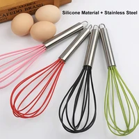manual egg beater stainless steel silicone balloon whisk cream mixer stirring mixing whisking balloon coil style egg tools