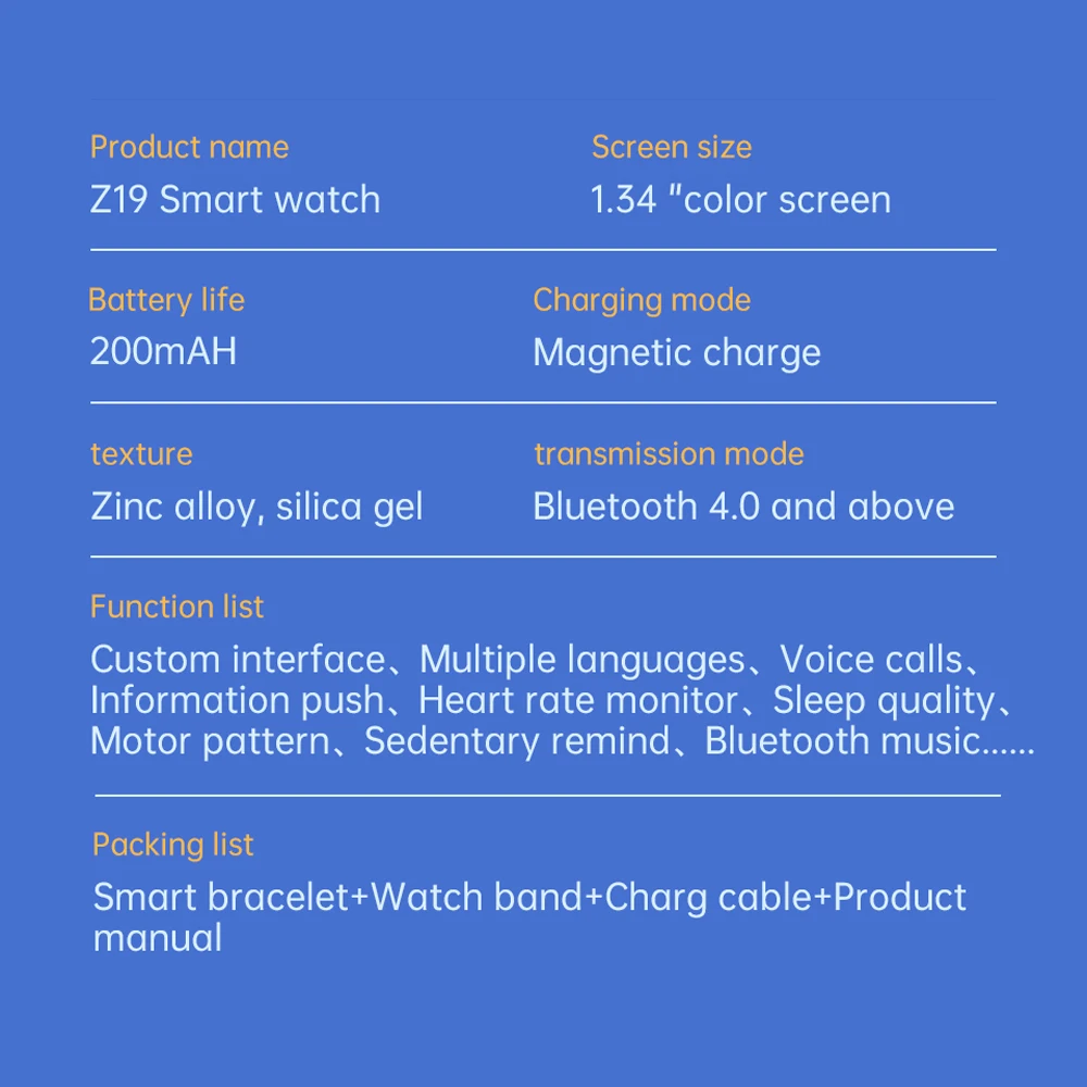 

Men's smart watch Bluetooth call heart rate monitoring multi-sport mode message push women watches music waterproof gift