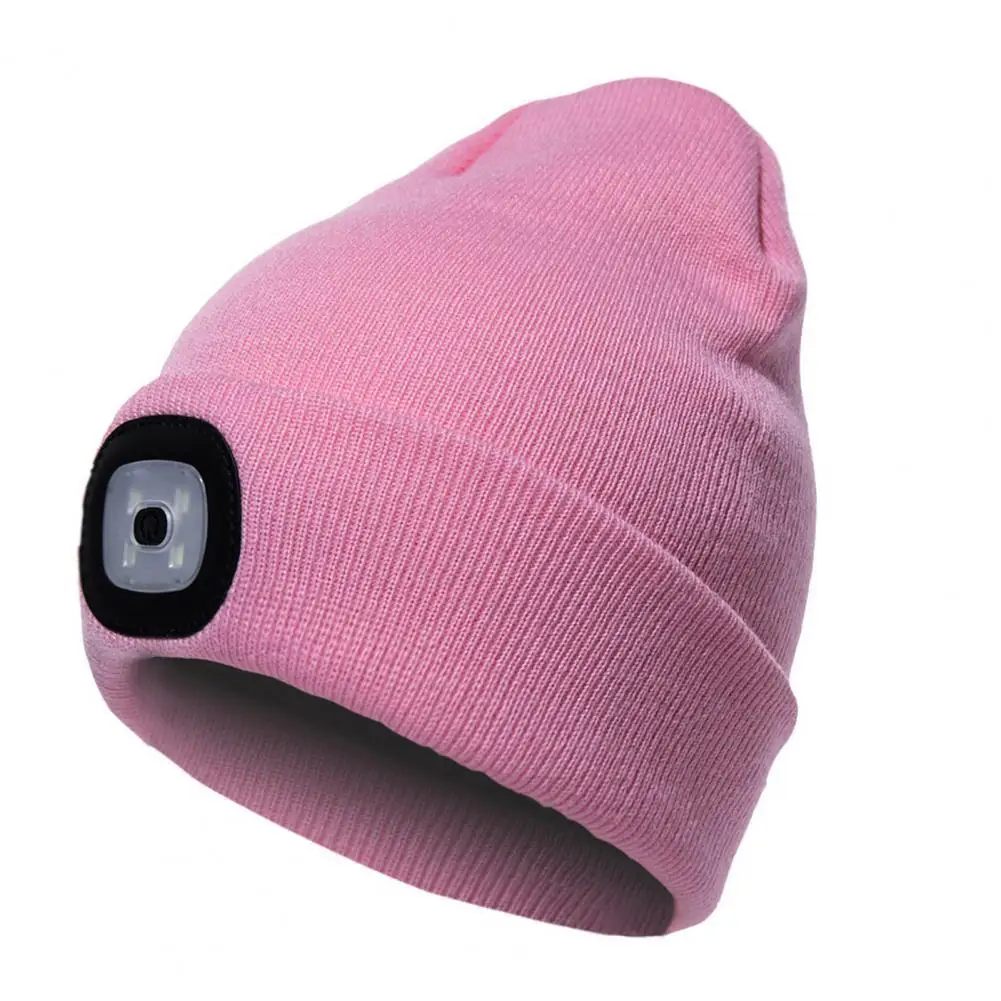 

Knitted Hat Unisex Winter LED Light Luminous Warm Knitted Hat Outdoor Camping Head Lamp Cap