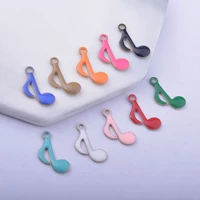 30pcs 159mm copper both side enamelled beating notes charms musical note pendant diy jewelry making