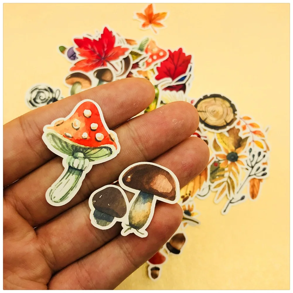 49 шт./компл. Ретро винтажный осенний кленовый листья-наклейки Набор для