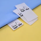 Пользовательская швейная этикетка, складка, пользовательские этикетки для одежды-тканевые бирки с именами, логотип или текст, хлопковая лента, пользовательский дизайн (FR104)