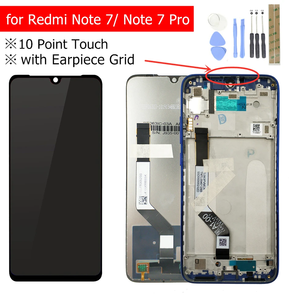Для Xiaomi Redmi Note 7 Pro ЖК-дисплей с рамкой сенсорный экран дигитайзер ЖК-дисплей Redmi Note7 Pro запасные части