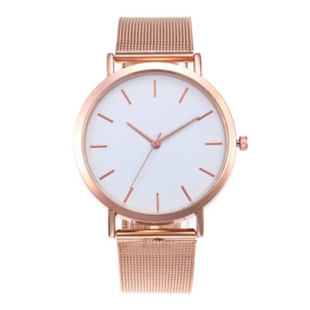 Простые женские часы романтические из розового золота лучший бренд Роскошные