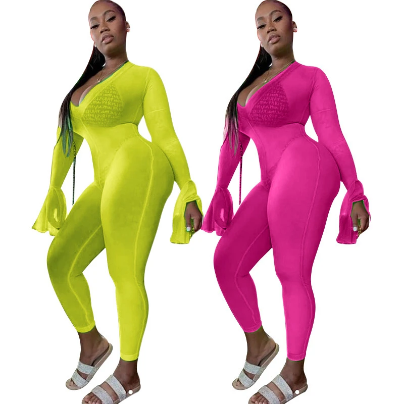 Женский флуоресцентный бандаж комбинезон Adogirl зеленый Сексуальный Бандаж с