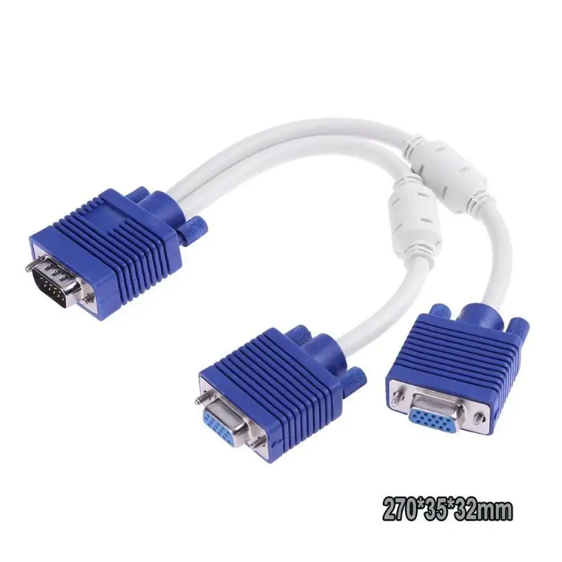 Позолоченный 1080P VGA Мужской и Женский кабель адаптер Двойные магнитные кольца