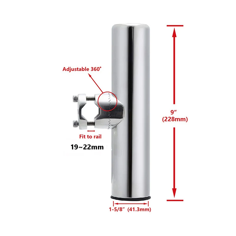 Полированная из нержавеющей стали морские Рыбалка на яхте аксессуар удочка для