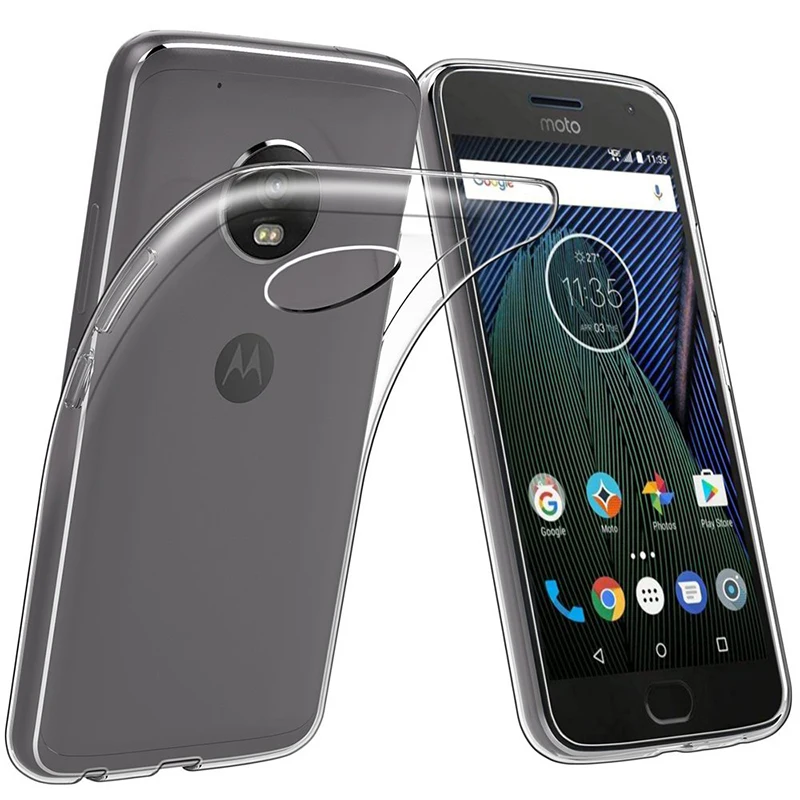 Прозрачный мягкий ТПУ чехол для телефона Motorola Moto E5 Plus Play USA европейская версия