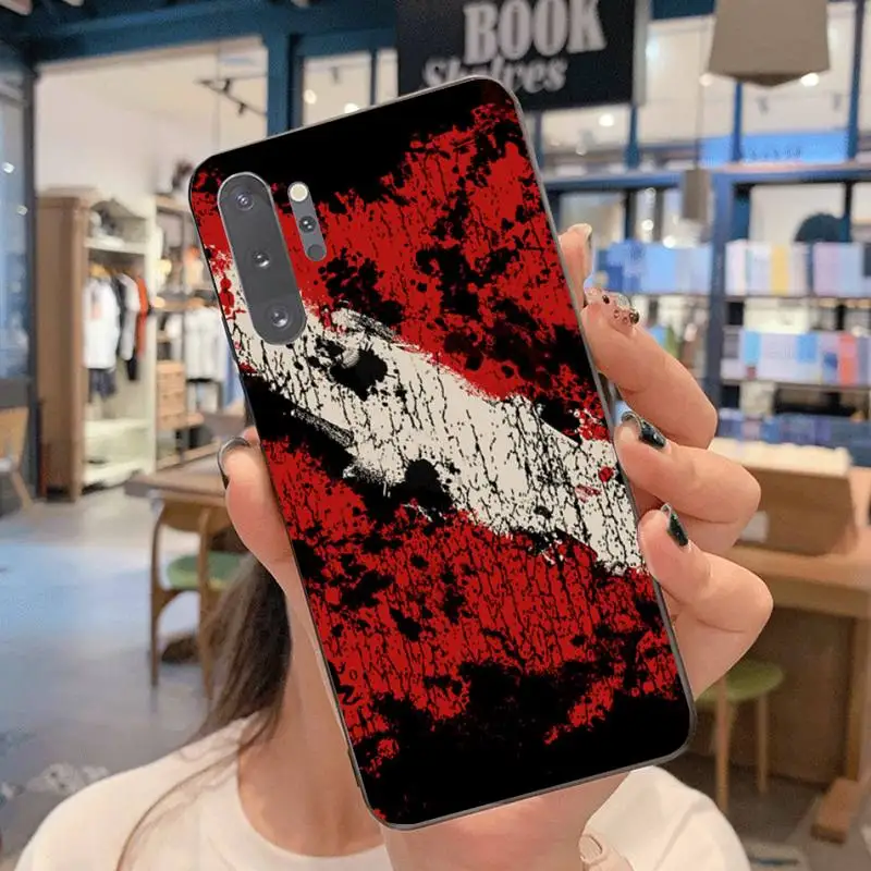 Чехол для телефона Diver Down Scuba Flag черный мягкий чехол Samsung Note 7 8 9 10 pro Galaxy J7 J8 J6 Plus 2018