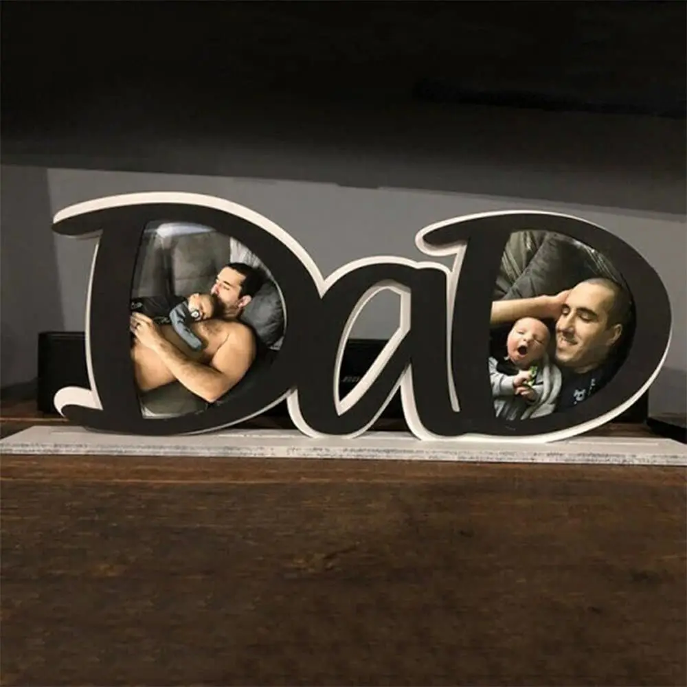 Рамка для фотографий папа деревянный держатель украшение на День отца домашний