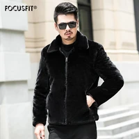 new winter men faux fur coat jacket male fashion loose warm coat male streetwear thicken outwear plus size