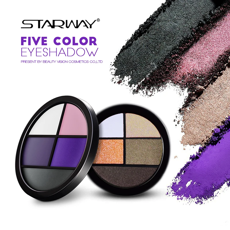 STARWAY 5 в 1 Набор цветов Палитра Макияж Пигмент для глаз Атлас гладкая легко носить