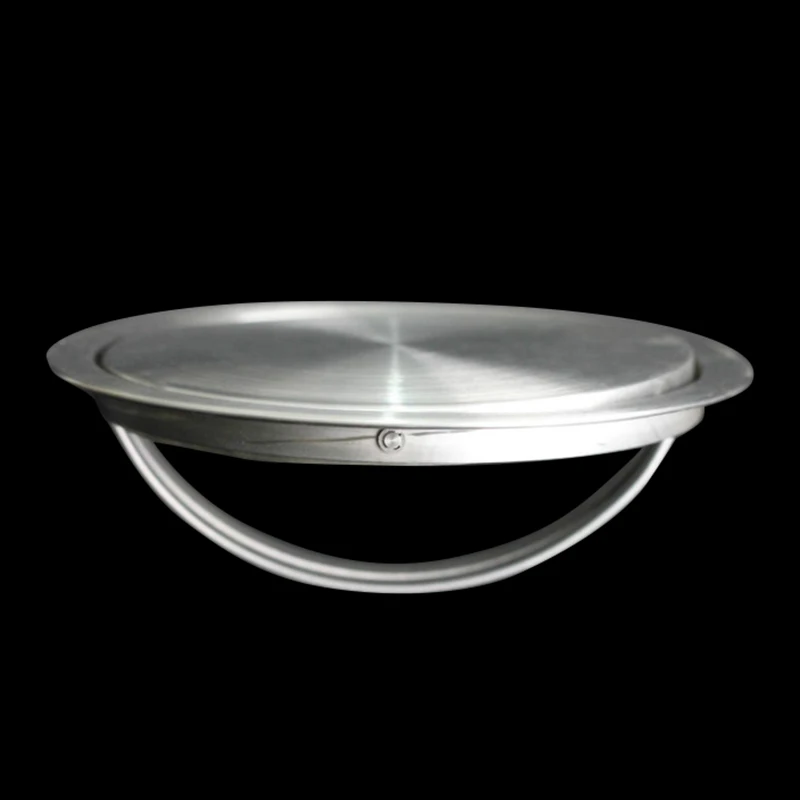 Kitchen Flap Lid Stainless Steel Flush Recessed Built-In Balance Cover Trash Bin Garbage Can Counter Top | Дом и сад