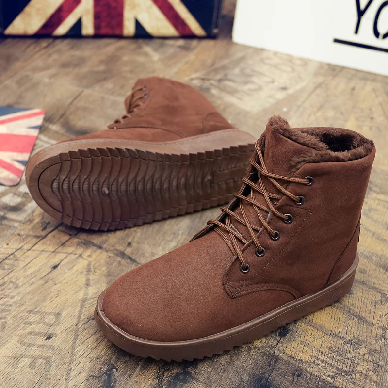 Зимние ботинки мужские повседневные Модные уличные кроссовки с высоким берцем