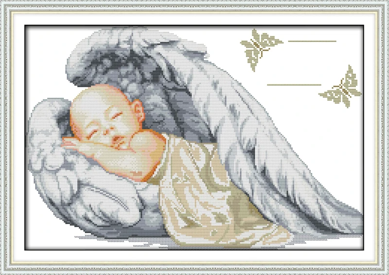 Набор для вышивки крестиком Little Angel набор сделай сам из хлопкового шелка 11ct 14ct 18ct