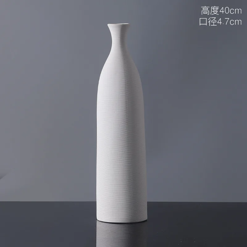 

Nordic White Ceramic Desktop Flower Vase Dried Flower Ornaments Home Decoration Vases Decoratives Homes Art Accessories Crafts