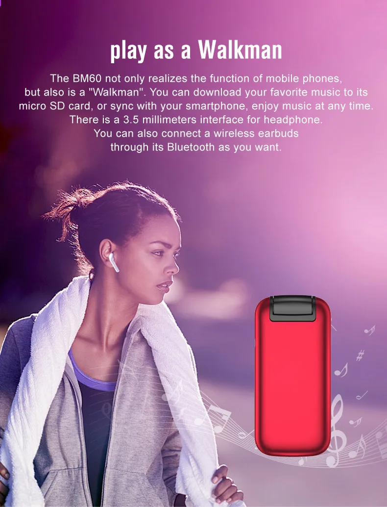 Новейший L8star BM60 мини флип музыкальный телефон Bluetooth циферблат мобильный телефон FM радио волшебный голосовой смены 3,5 разъем для наушников Mp3 музыка