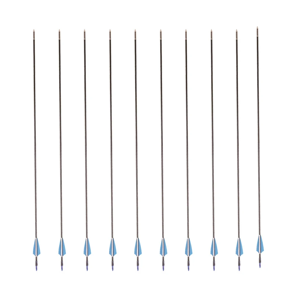 

10pcs Fiberglass Arrows Archery Arrows Outdoor Archery Props (Assorted Color)