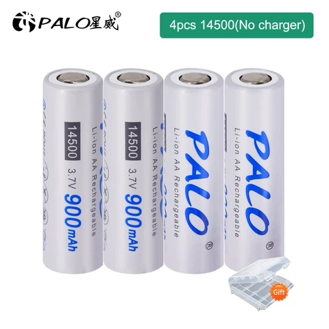 PALO 14500 900 mAh Литий-ионные батарейки AA