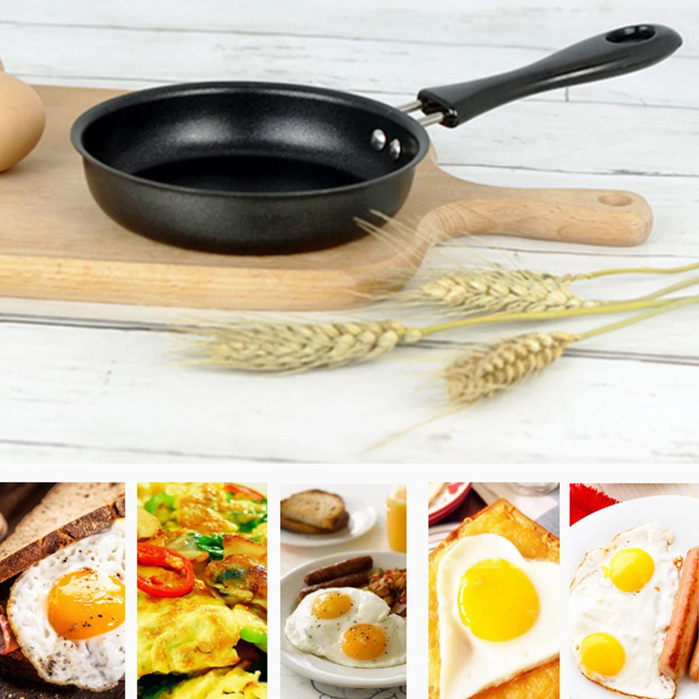 Сковорода домашняя с длинной ручкой и покрытием от царапин 12 см | Дом сад