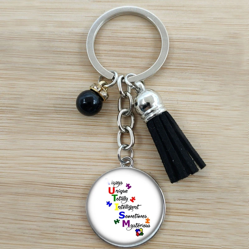 Новый цвет стеклянный подвесной брелок для ключей аксессуары | Украшения и