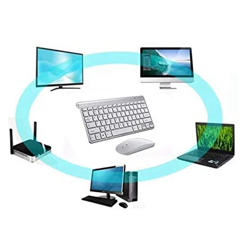 Беспроводная клавиатура и мышь расческа бесшумный щелчок Mutimedia 2 4G USB набор для