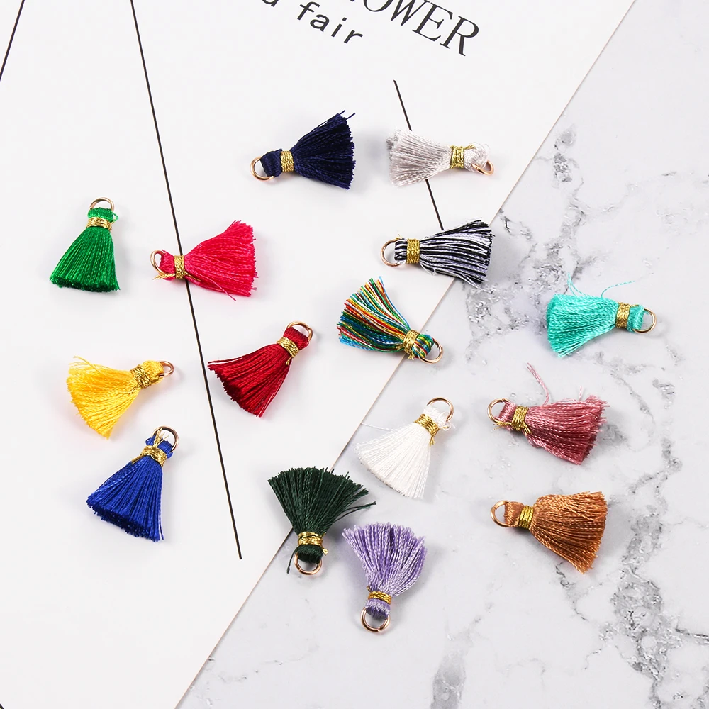 10 шт. мини шелковые кисточки DIY серьги делая висячие украшения ремесла одежды