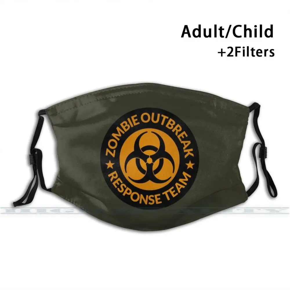 Противопылевая маска для детей и взрослых с принтом зомби отклик | Аксессуары