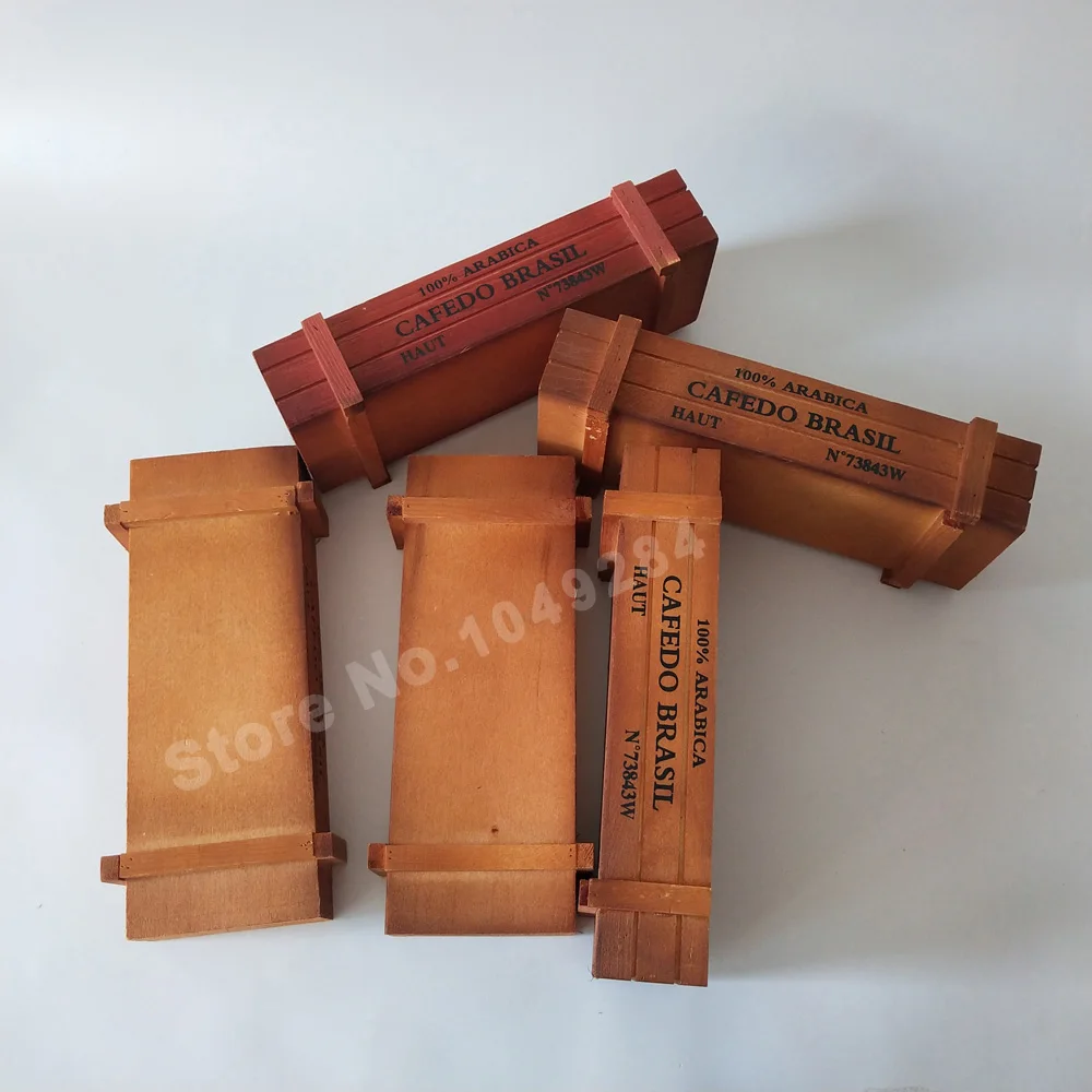 10 шт./лот винтажный маленький горшок для мяса прямоугольный деревянный сада