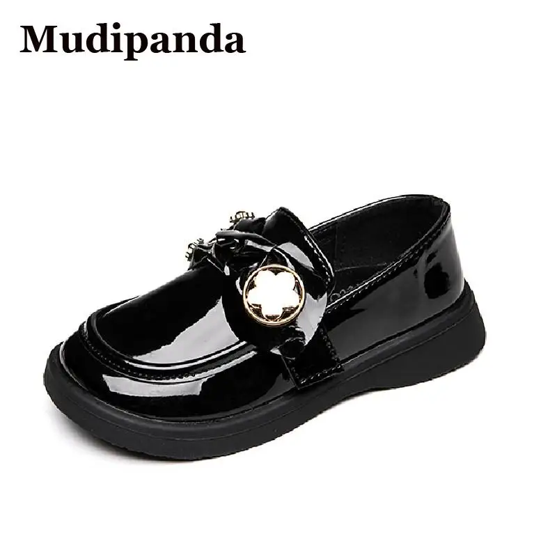 

Mudipanda Girl's School Shoes Children Leather Shoes New 2022 Kid's Vintage Baby Shoe Princess Flats Sapatos Menina Infantil