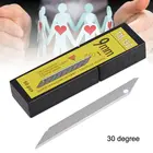 9 мм 50 шт. 30 градусов защелкивающийся нож Лезвие Автомобильная наклейка Инструменты для резки бумаги виниловая пленка сменные лезвия из нержавеющей стали