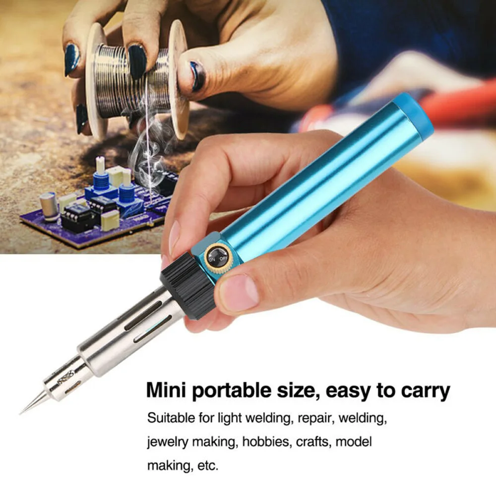 

1pcs Gas Gun Refillable Butane Welding Equipment Soldering Iron Pen Blue Welding Tool Adjustable Flame Torch