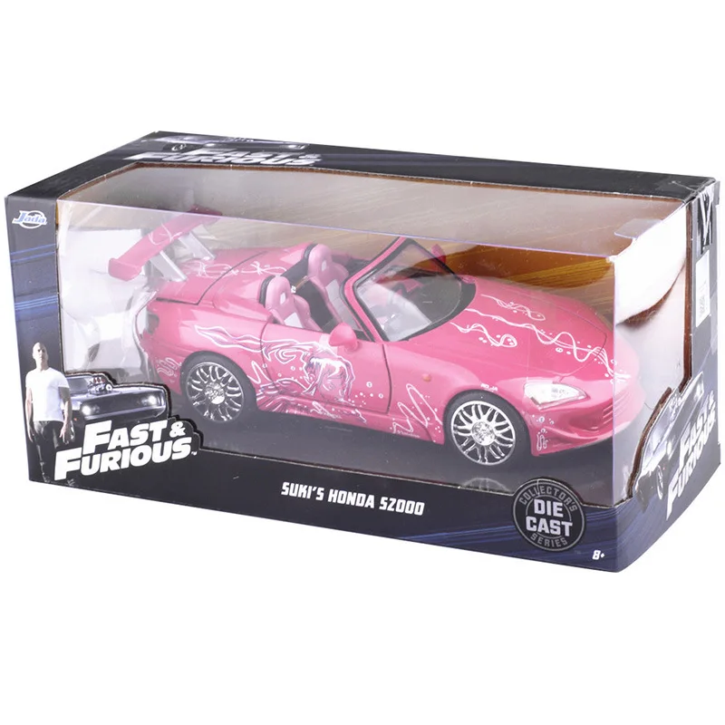JADA1: 24 Розовая модель автомобиля S2000 трансформер игрушка из сплава детский