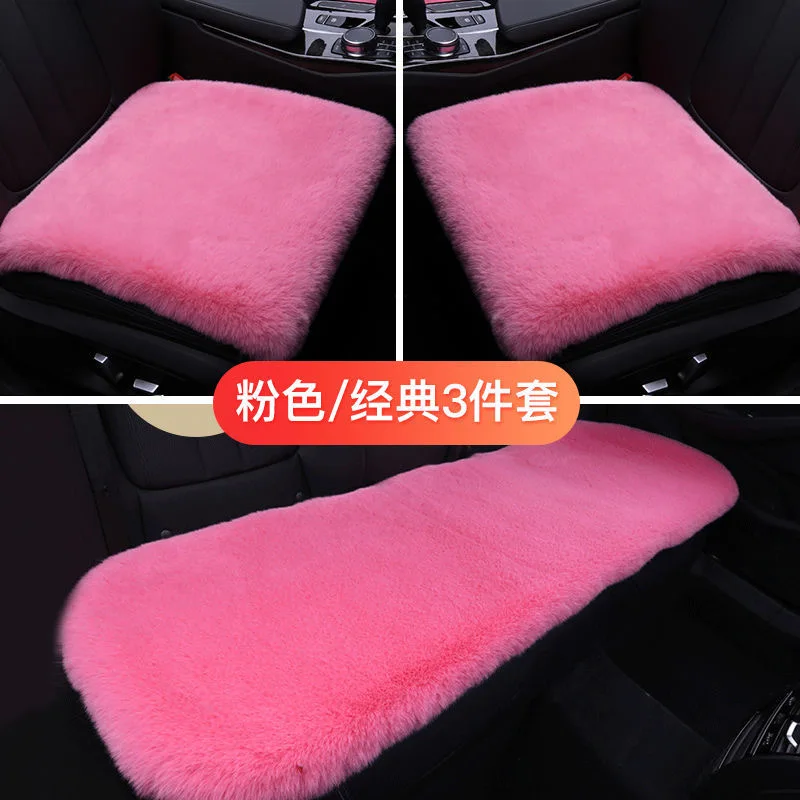 

Меховые чехлы для автомобильных сидений, искусственные автомобильные сиденья, подушка, длинные плюшевые зимние теплые коврики для сидений,...