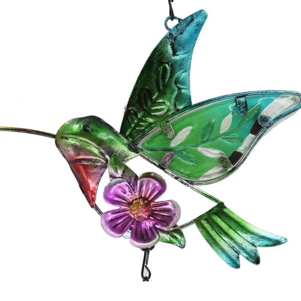 

50% Hot Sales!!! Wind-bell Creative Color Print Metal Wrought Iron Animal Wind Chimes for Garden