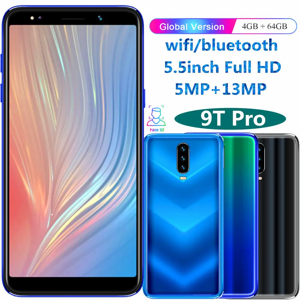 9T Pro смартфон с 5 дюймовым дисплеем четырёхъядерным процессором ОЗУ 4 Гб ПЗУ 64 ГБ 13