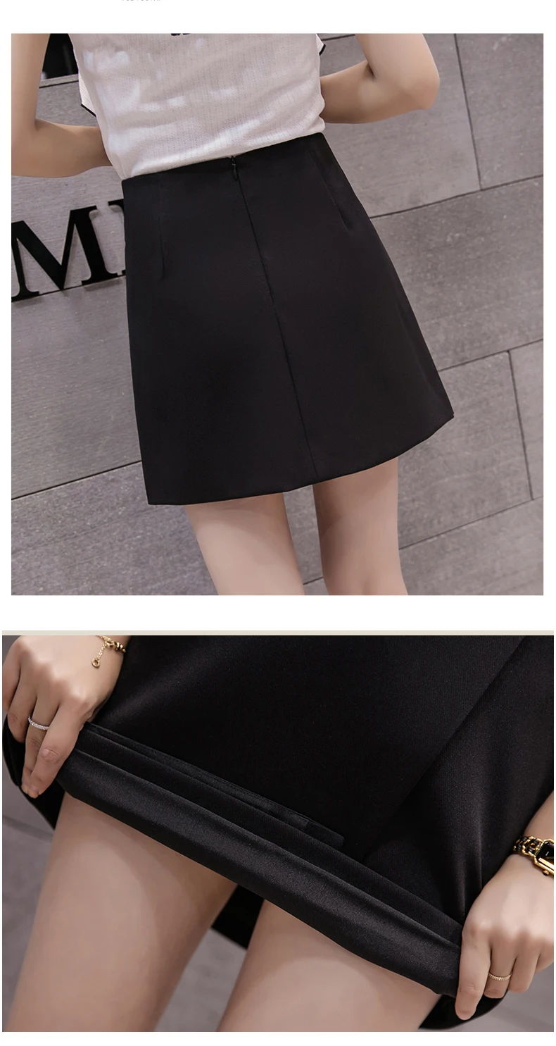 Шифоновая юбка для женщин Новинка лета 2020 Корейская Студенческая черная