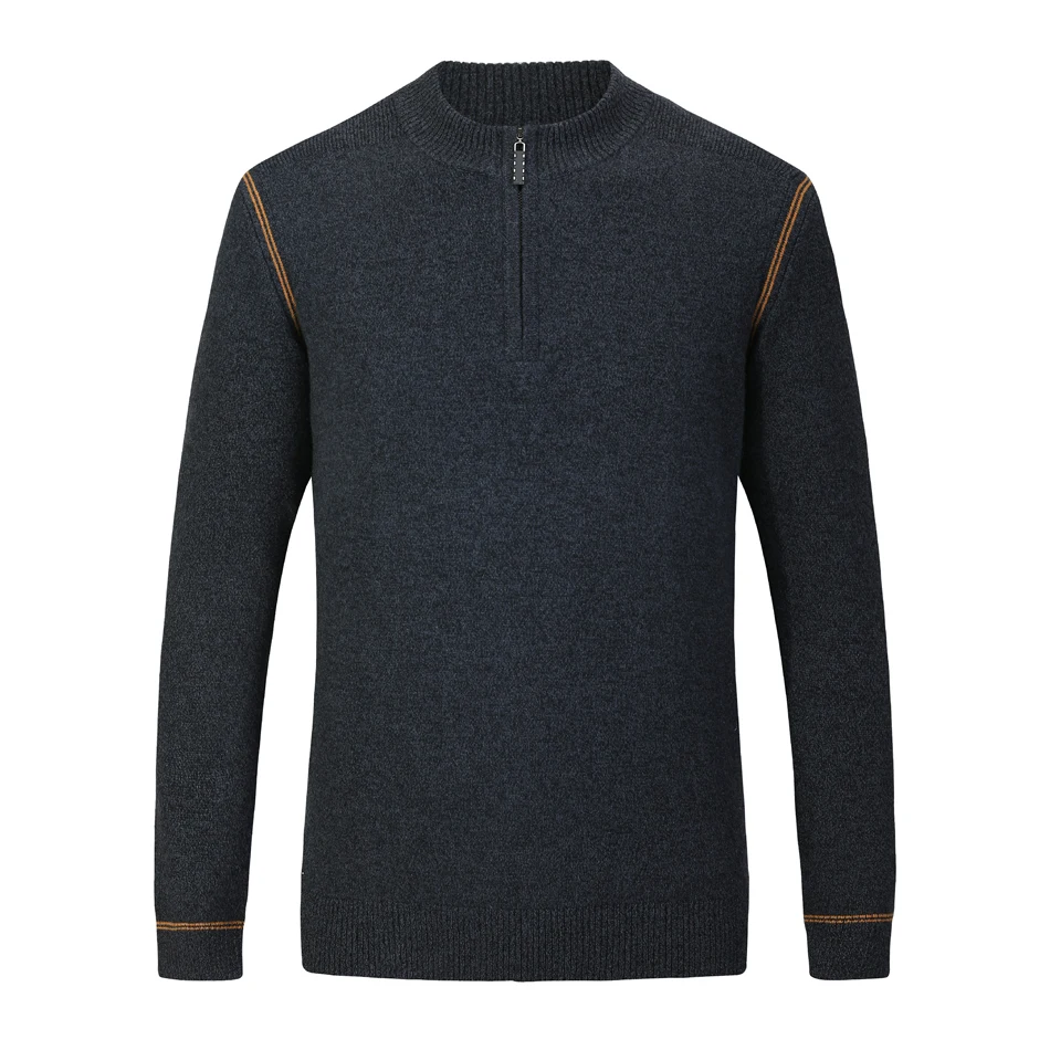 RMORE внутренний монгольский кашемировый свитер мужской пуловер на молнии