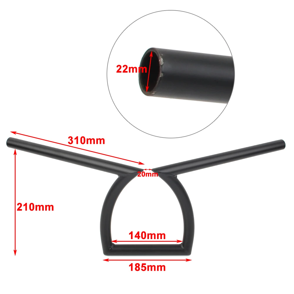 

7/8" Motorcycle Handlebars Z Bar Drag Bars Black For Harley Honda for Yamaha Suzuki Accessories