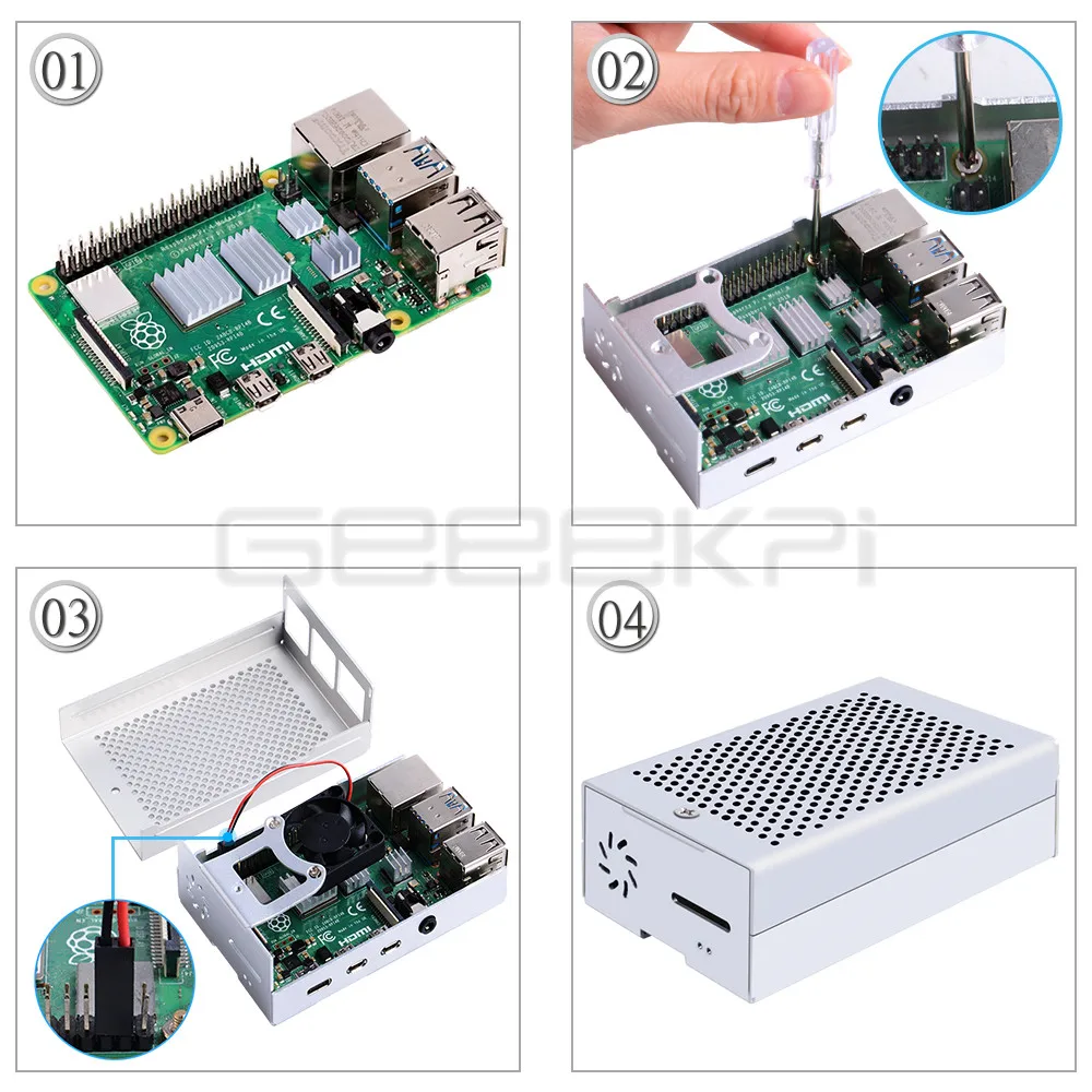 GeeekPi,  , /  ,  ,   Raspberry Pi 4B Pi 4 Model B