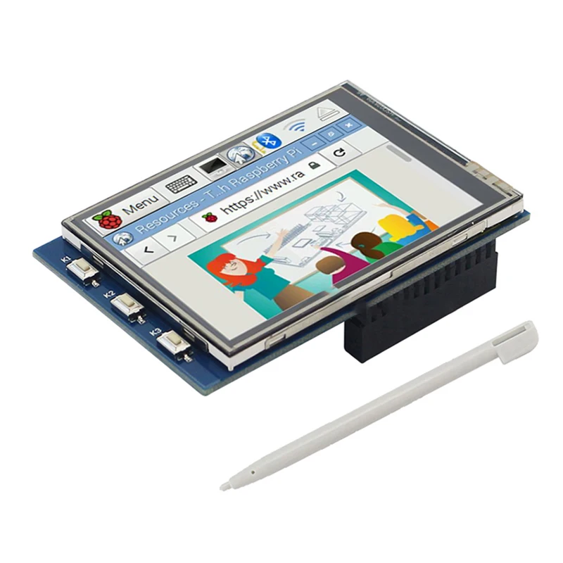 Для Raspberry Pi 4B 3B + 2 8 дюймовый резистивный сенсорный экран 320*240 ЖК TFT SPI дисплей для