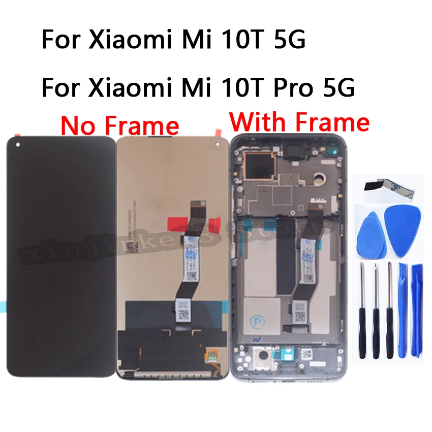 Original para Xiaomi Assambly para Xiaomi Reparo do Quadro Lcd de Vidro da Tela 5g com Kit Display Toque Digitador Pro mi 10t 5g