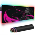 Коврик для мыши Valorant игровой с подсветкой, Rgb, Xxl, 900x400, 800